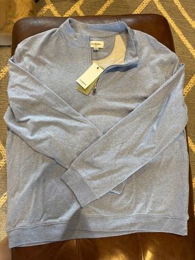 Goodfellow & Co Light Blue Half-Zip Pullover Sweatshirt